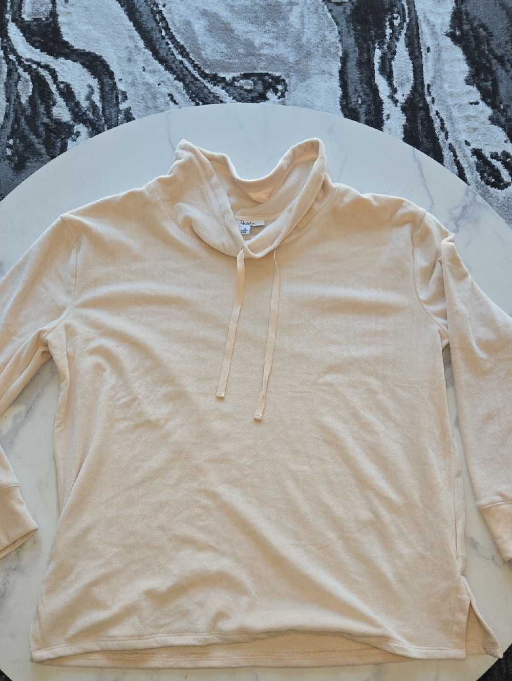 Roudelain Womens Long-Sleeve Hooded Velour Pajama Top Crystal Lounge PJ Sz M NWT - Picture 4 of 10